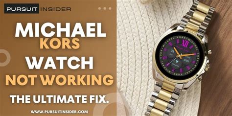 my michael kors watch is frozen|Michael Kors Watch Not Working: Reasons & Solutions .